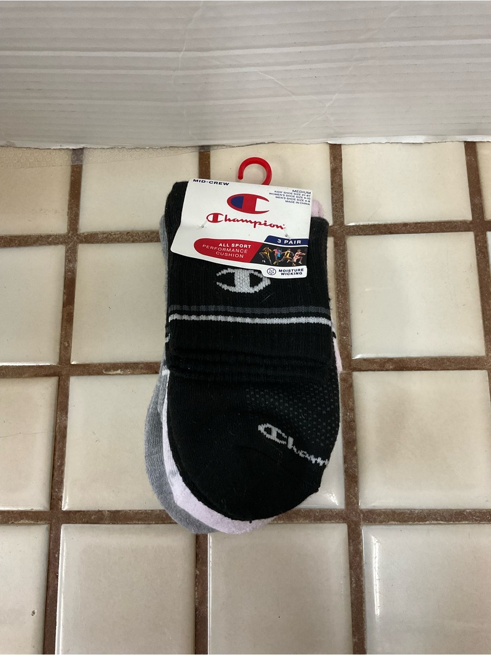 Champion Men's 3-Pack Low-Cut Athletic Socks - Black, Gray, Light Pink
